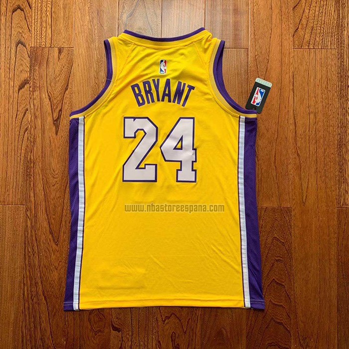 Camiseta Los Angeles Lakers Kobe Bryant NO 24 Icon 2017-18 Amarillo